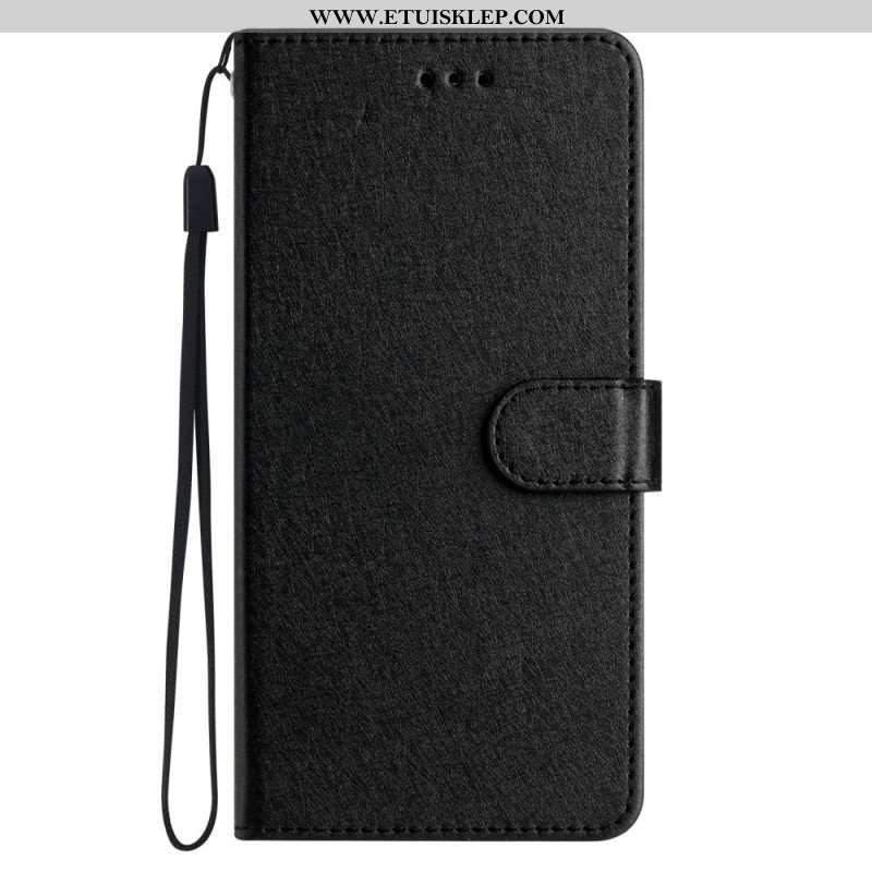 Etui Folio do iPhone 15 Plus z Łańcuch Pastelowy Z Paskiem